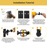 Sistem Penyangga Latar Belakang Manual 4 Roller Wall Mounting, Penahan Latar Belakang Plafon untuk Peralatan Studio Video
