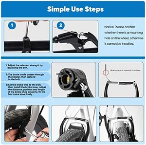 V-<span class=keywords><strong>Type</strong></span> Completo Universal Bike <span class=keywords><strong>Brake</strong></span> Set Frente Traseira MTB Bicicleta Freios Inner Outer Cabos Almofadas Inclui Freios Alavanca Pinças - Product Image 2