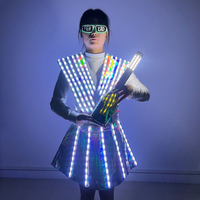 Starshining OEM Sexy Girl LED Robot Costume Danseuse De Scène Portant Cosplay Pour La Fête En Discothèque