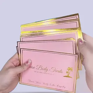 Papel de logotipo de lámina de oro personalizado de lujo Impresión de tarjetas de visita Tarjeta de felicitación Tarjeta de agradecimiento para cumpleaños de boda