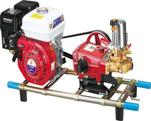 رشاش زراعي إطار بستان المحاصيل 6.5HP مكبس كهربائي يعمل بالبنزين مضخة ترولي بالبنزين رشاش كهربائي للحديقة - Product Image 1