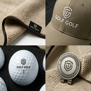 Ensemble <span class=keywords><strong>cadeau</strong></span> personnalisé pour tournoi de golf avec serviette de golf, casquette, marqueur de balle de golf et tees pour événements de club, promotion de la journée du golf d'entreprise - Product Image 4