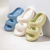 Ins beach chinelos para mulheres, pantufas femininas para casa, sola macia, lazer, banheiro interno, antiderrapante