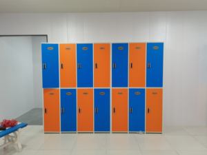 2ประตูต่อคอลัมน์3-5คอลัมน์หนึ่งหน่วยพร้อมราวแขวนผ้าและชั้นวางของตัวแบ่งพีวีซีและ ABS ล็อกเกอร์พลาสติกสำหรับห้องออกกำลังกาย - Product Image 2