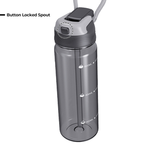 Nouvelles Bouteilles d'<span class=keywords><strong>Eau</strong></span> en Plastique Sans BPA de 1 Litre Tendance avec Couvercle à Double Ouverture, Paille et Sangle pour la Course, le Fitness et la Randonnée - Product Image 3