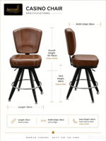 SUCCESSOR Chaise haute pivotante pour machine à sous, chaise de poker ronde, mobilier de bar d'hôtel, tabouret de comptoir, chaise de casino, vente en gros usine