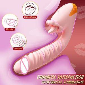 Yetişkin oyuncaklar G Spot klitoral yalama vibratör, su geçirmez şarj edilebilir yetişkin seks oyuncakları, çift için silikon klitoral stimülatör - Product Image 2