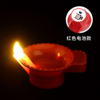 Haute Deepavali Festival Décoration LED Lumière Diya Bougie Artificielle Petit PP Huile Flottant Capteur D'eau Rougeoyant Deepavali