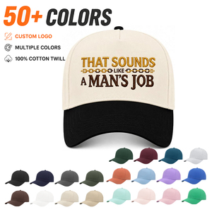 Cappellino da Baseball Unisex Personalizzabile con Logo, <span class=keywords><strong>50</strong></span>+ Colori, Stile Y2K, Bicolore, 100% Cotone Twill, Ricamo 3D, Chiusura Snapback - Product Image 1