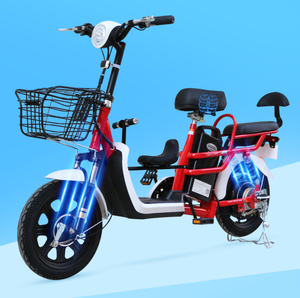 Bicicleta eléctrica para padres e hijos en stock, la bicicleta eléctrica de tres asientos de 14 pulgadas más vendida para bicicletas gruesas baratas y de buena calidad - Product Image 6