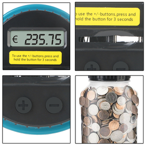 Cubo para Monedas al por Mayor, Hucha Transparente de Gran Capacidad, Tarro de Ahorro Inteligente para Dólares y Libras con Conteo Automático - Product Image 5