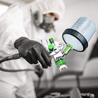 Pistolet de pulvérisation pneumatique haute atomisation 2008, 10 pots sans nettoyage, régulateur de pression pour peinture automobile, outils transfrontaliers pour véhicules