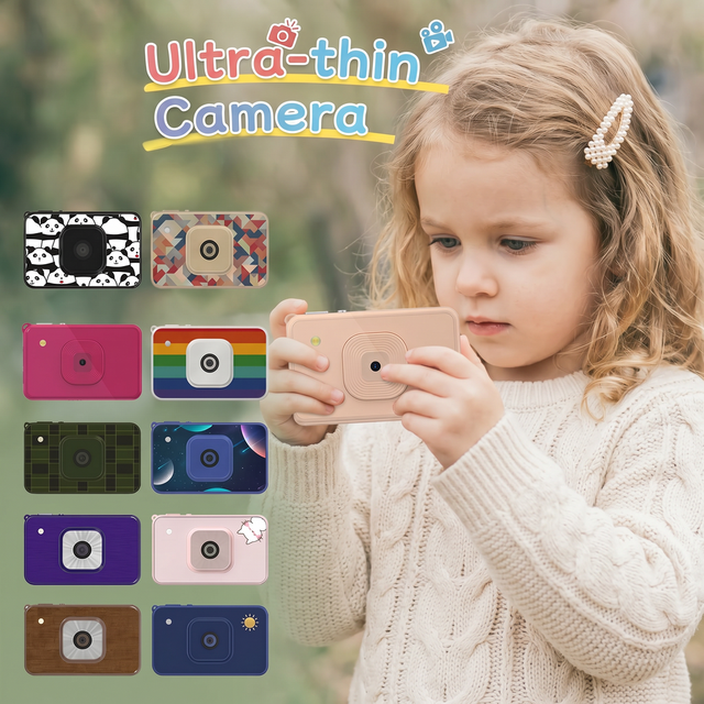 Customizable Slim Design Card-sized Children Camera for Portable Kids Photography Digital Camera