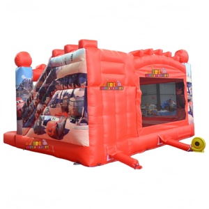 Castillo Inflable con Tobogán y Diseño de Carreras de Autos Rojos Estilo McQueen con Amplia Área de Salto para Fiestas Infantiles - Product Image 4