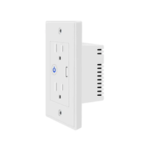 Interrupteur mural intelligent Wi-Fi US avec prise USB et chargeur, prise murale intelligente Wi-Fi US