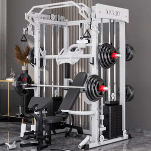 Multifunctional Comprehensive Training Device Home Fitness Equipment Smith Machine Bird Gantry <b>Rack</b> Squat <b>Bench</b> Home Gym Systems - Product Image 2