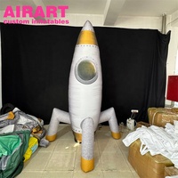 Colonne gonflable personnalisée avec logo, 3M, en forme de fusée, grande pilier gonflable extérieur en forme de vaisseau spatial pour l'affichage d'activités de festival spatial