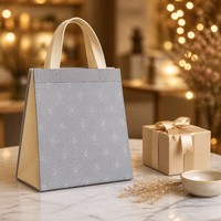 Sac isotherme personnalisé avec logo imprimé, en non-tissé, avec poignées, réutilisable, léger, imperméable et écologique