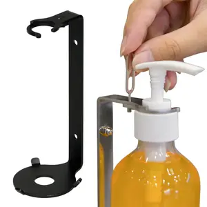 Anti-rust Matt Black Stainless Steel Shower gel and Shampoo Conditioner Liquid Soap Dispenser Bottle Bracket Holder with lock
