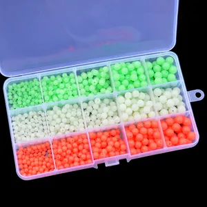 975 pezzi Mix Color Soft Fishing incandescente perline luminose rotonde