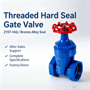 Z15T-16Q Threaded Hard <b>Seal</b> Ductile Iron Brass Wedge Screw Gate DN15-DN50 for Pipeline On-off Control - Product Image 2