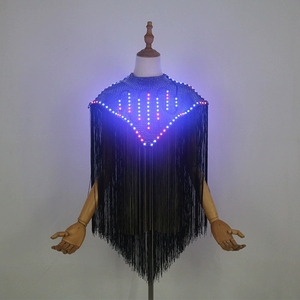 Capa LED Luminosa para Actuaciones en Escenario, Festival de Música Nocturna Fluorescente, Cantante, DJ, Disfraz de Luces Coloridas, Danza Flamenca, Talla Única - Product Image 5