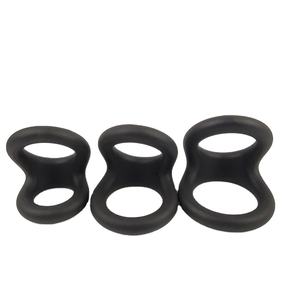 Премиум двойное кольцо пениса эрект тренировочные мягкие игрушки Кольца пениса Задержка эякуляции многоразовые носилки для взрослых секс-игрушки для мужчин - Product Image 4
