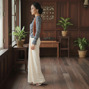 Viral Raya 2025 Trend Baju Kurung Borong Eco-Friendly Maxi Formal Modest Evening <b>Dress</b> Smocking Draping Lace Ironless Cey Crepe - Product Image 3