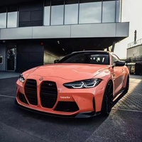 Film de protection de carrosserie automobile PET brillant, couleur corail orange, effet changeant de couleur, protection UV, garantie 2 ans