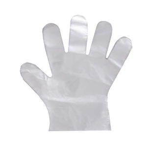 Perakende mağaza ürün taşıma ve kasiyer çalışması için şeffaf PE plastik eldivenler hijyenik tek kullanımlık geniş kullanım - Product Image 1