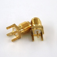 Conector Coaxial RF de 12.4GHz, Resistente al Agua, Altamente Recomendado, Conector SMA Hembra para Montaje en PCB