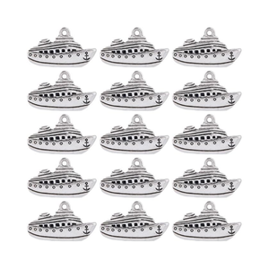 Boot Charms Bulk Ship Charms Antike Silber Ocean Sea Cruise Boote Fahrzeug Kreuzfahrt Segeln Vintage Anhänger für die Schmuck herstellung - Product Image 2
