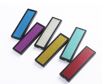 Badge porte nom LED Rechargeable pour cartes de visite, affichage numérique pour programmation USB, 2 pièces