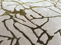 Tapis et carpettes en viscose et laine de conception moderne personnalisés en usine pour le salon et la chambre à coucher, tapis et carpettes faits à la main