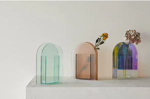 Jarrón Acrílico Geométrico de Diseño Clásico, Transparente, para Arreglos Florales, Adornos Hidropónicos, Jarrón Acrílico para Flores - Product Image 2