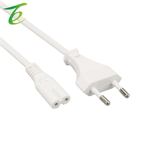 유럽 표준 8핀 전원 코드 2심 유럽 AC 순수 구리 플러그 와이어 전기 전원 코드 2구 플러그 순수 구리 - Product Image 5