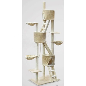 Venta al por mayor de Sisal Castillo moderno 240-262cm gris blanco gato grande escalador de árbol para gato - Product Image 3