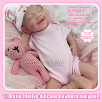 Poupée Reborn en Silicone Corps Entier de 18 Pouces, Fournisseur Direct, Aspect Thérapeutique, Résistante à la Décoloration, Accessoires Personnalisables Acceptés