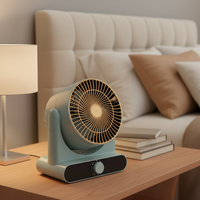 Ventilateur silencieux rechargeable et portable avec commande tactile pour voiture, extérieur, maison et bureau, emballage en boîte