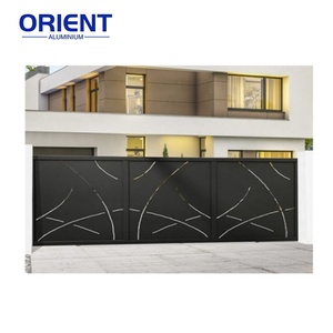 Hiện đại ngoài trời nhôm chính cổng kim loại tự động trượt cổng đường lái xe tùy chỉnh thiết kế cửa nhôm cho ngôi nhà - Product Image 3