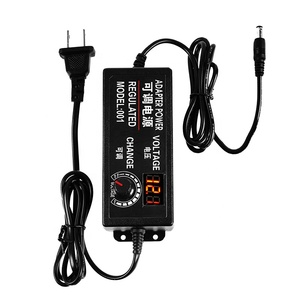 Adjustable DC Voltage 3-12V 5A Plug-In High Efficiency Motor Power Adapter with Speed Regulating Dimming