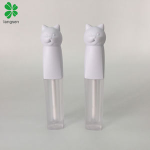 أنبوب ملمع شفاه جميل على شكل قطة، سعة 3 مل، أنبوب ملمع شفاه مربع بلون غير لامع مع غطاء على شكل قطة، يمكن طباعة شعار مخصص - Product Image 2