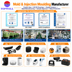 Prothèses auditives TOP WELL Design moulées par injection, sur mesure pour personnes âgées, structure BTE, coque de précision en PC/ABS, qualité médicale certifiée ISO9001 - Product Image 4