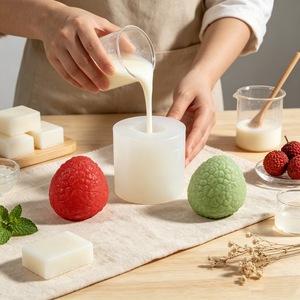 Lychee Shape Silicone <b>Mold</b> For Essential Oil Soap Making Customizable DIY <b>Candle</b> Kit - Product Image 4