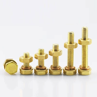Juego Completo de Pernos Hexagonales de Latón de Alta Calidad Hechos en China, Tornillos, Tuercas, Arandelas y Accesorios Métricos M4-M8