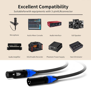 Câbles de microphone <span class=keywords><strong>XLR</strong></span> professionnels mâle-femelle 3 broches, très demandés, adaptés aux systèmes de sonorisation, aux stations de radio et à l'éclairage de scène - Product Image 4
