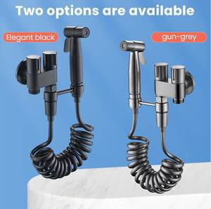 Robinet de bidet moderne en acier inoxydable, pistolet de pulvérisation vertical pour salle de bain, toilettes, pistolet à <span class=keywords><strong>eau</strong></span> haute pression, installation facile au sol - Product Image 4