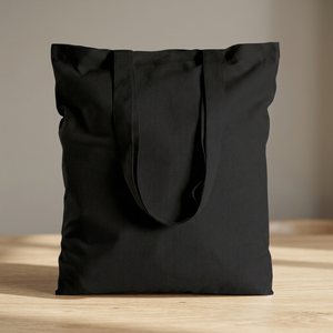 Sac fourre-tout en toile de coton noir épais personnalisé, impression de votre design sur mesure - Product Image 2