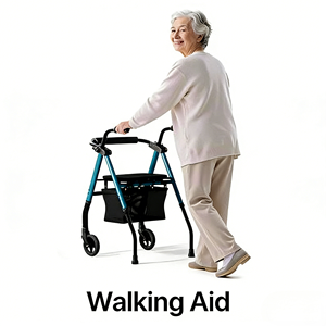 Deambulatore Pieghevole da 5,8 kg per Anziani, Ausilio per la Mobilità per Adulti, Dispositivo di Riabilitazione per Disabili - Product Image 1