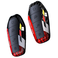 Coque de protection transpondeur de programmation de clés à distance en carbone pour voiture BYD Tang Qing style sport